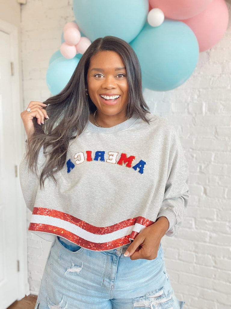 America Sequined Sweatshirt