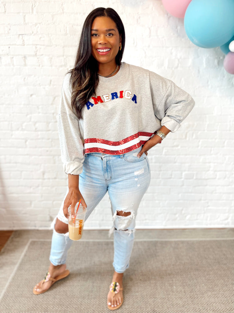 America Sequined Sweatshirt