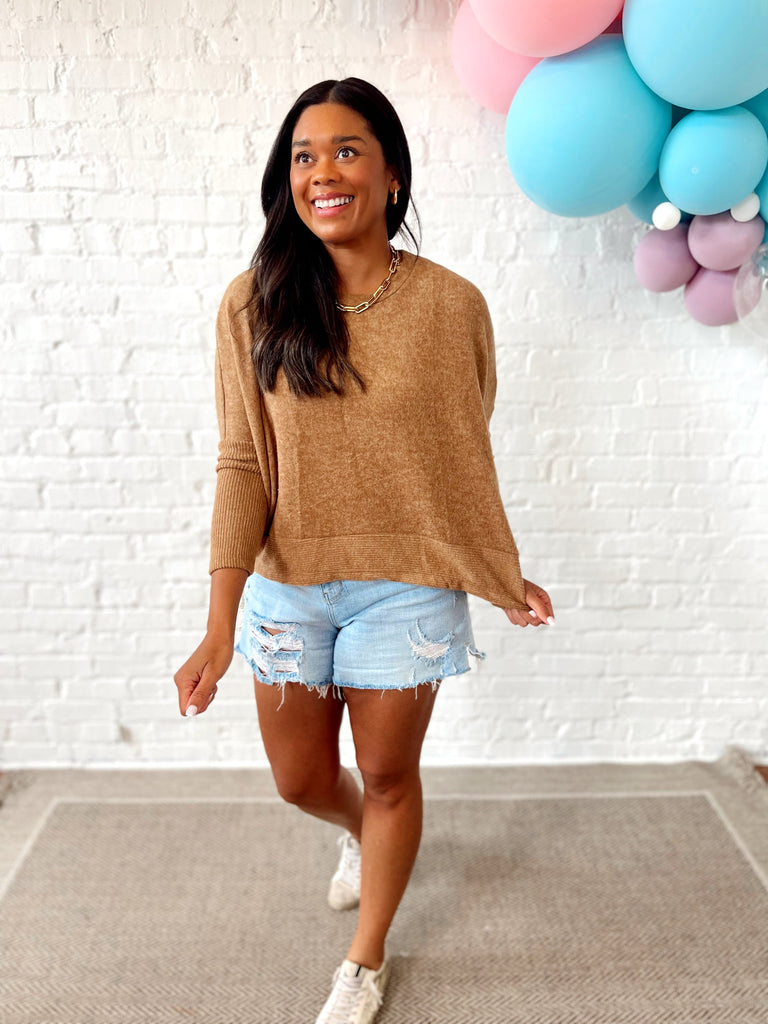 Falling Leaves Knit Tan