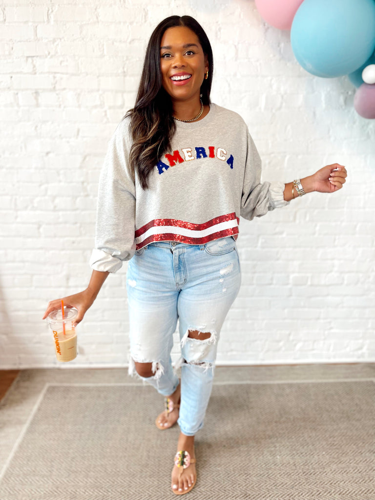 America Sequined Sweatshirt