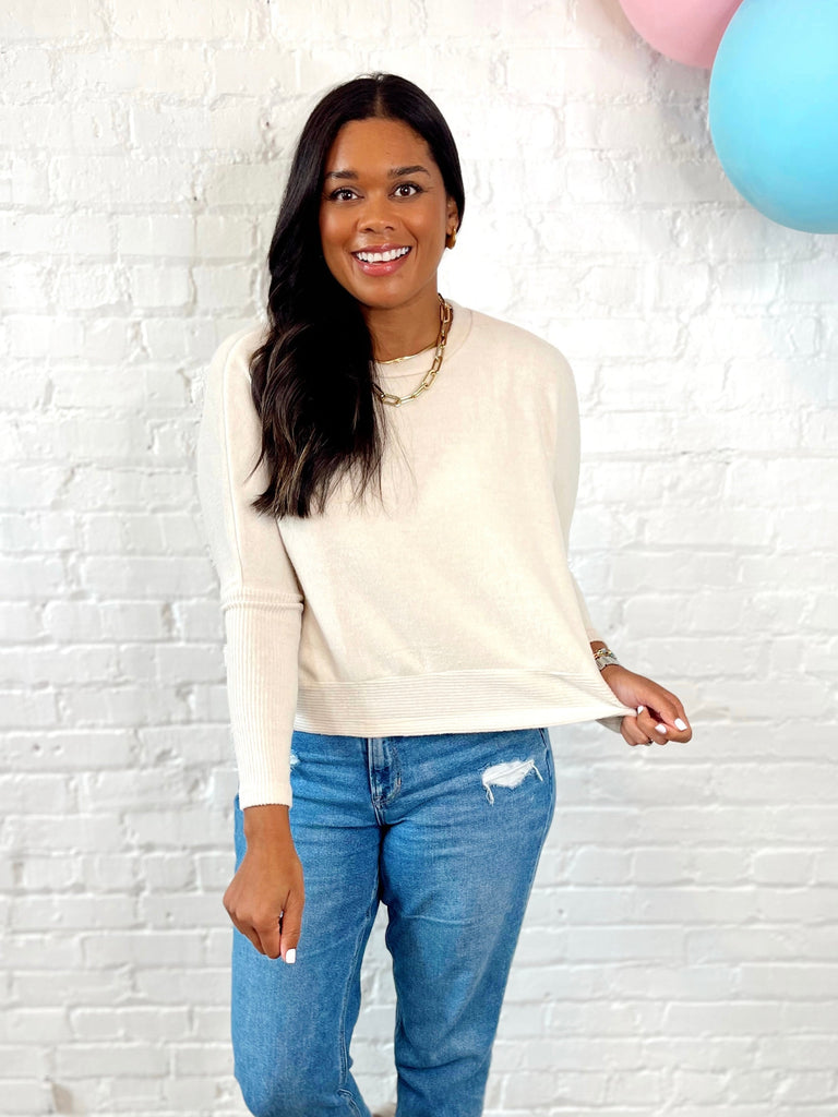 Falling Leaves Knit Ivory