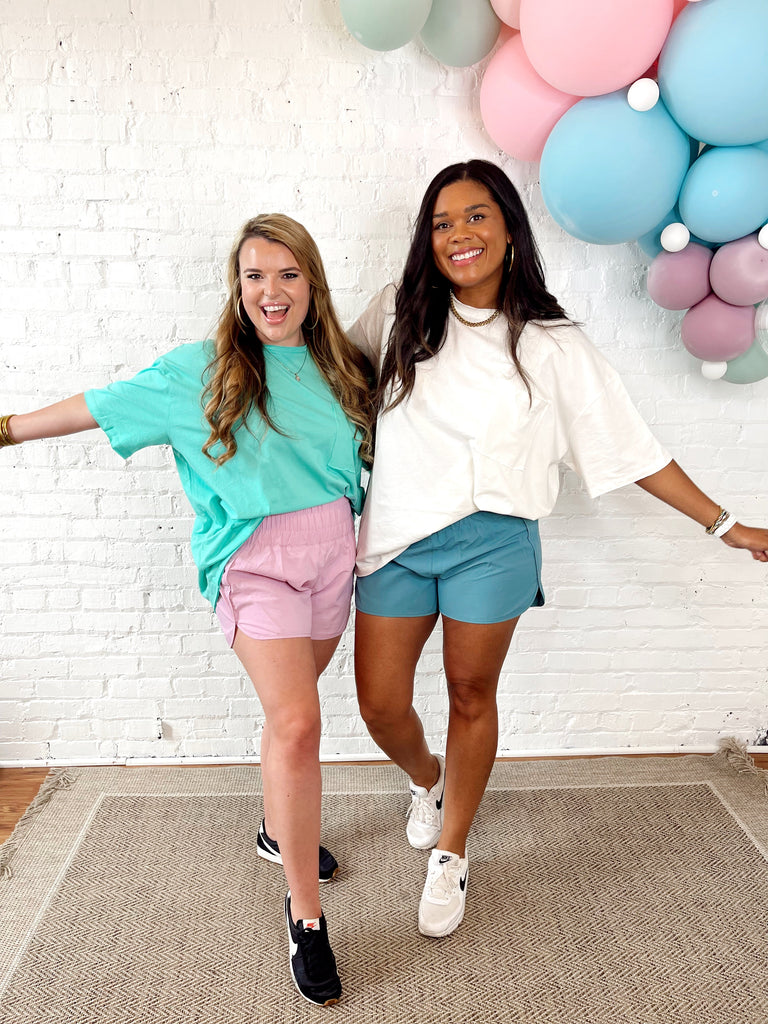 Kayla Smocked Shorts Pink