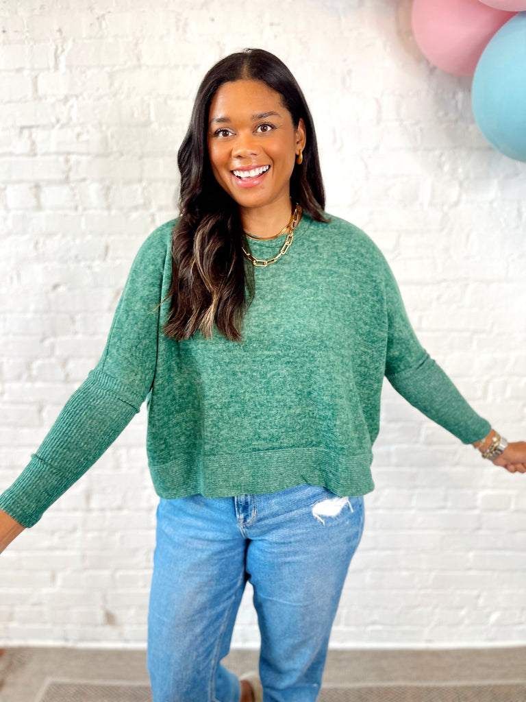 Falling Leaves Knit Green