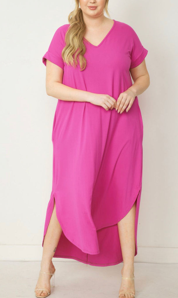 Libby Maxi Dress Hot Pink
