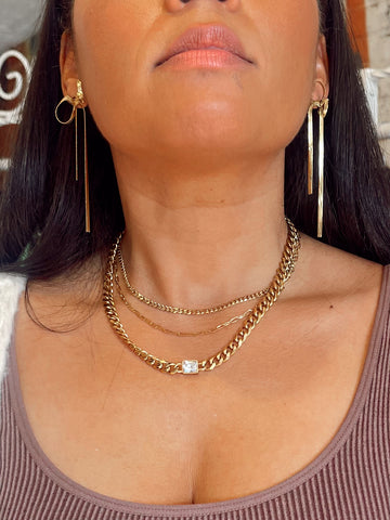Garnet Chain Necklace