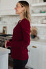 Ask A Question Ruched Sleeve Top