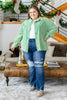 Christine High Contrast Slim Bootcut Destroyed Jeans