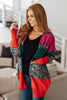 Xmas Tree Striped Cardigan