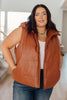 Persistence Pays Off Faux Leather Puffer Vest