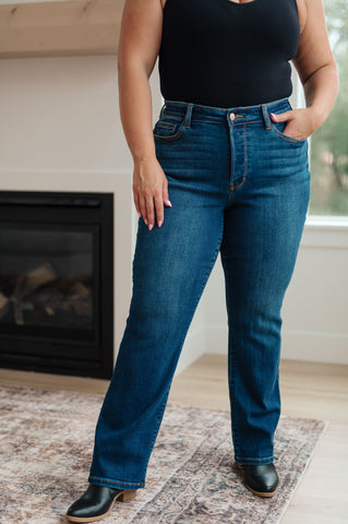 Reese Rhinestone Slim Fit Jeans in Black