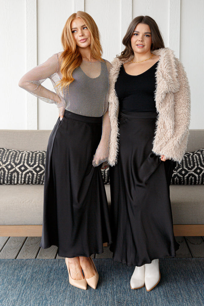 Almost Xmas Maxi Skirt in Black